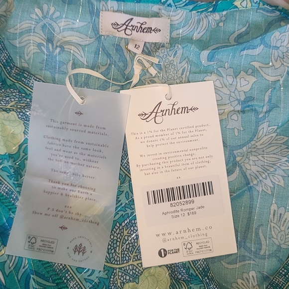 New Arnhem Aphrodite Romper Jade Green jumper L 12 - Picture 7 of 16